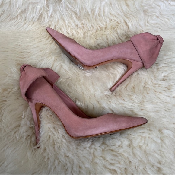 Schutz Pink Blasiana Bow Point Toe Pumps 7.5 - Picture 5 of 10